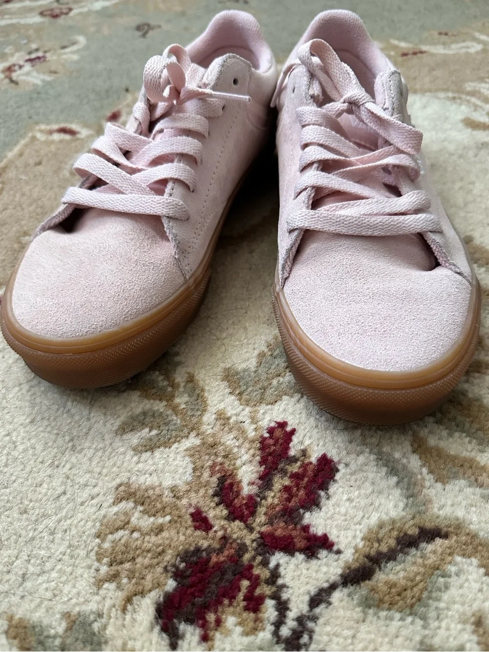 Vans Light Pink Low-Top Sneakers with Gum Outsole